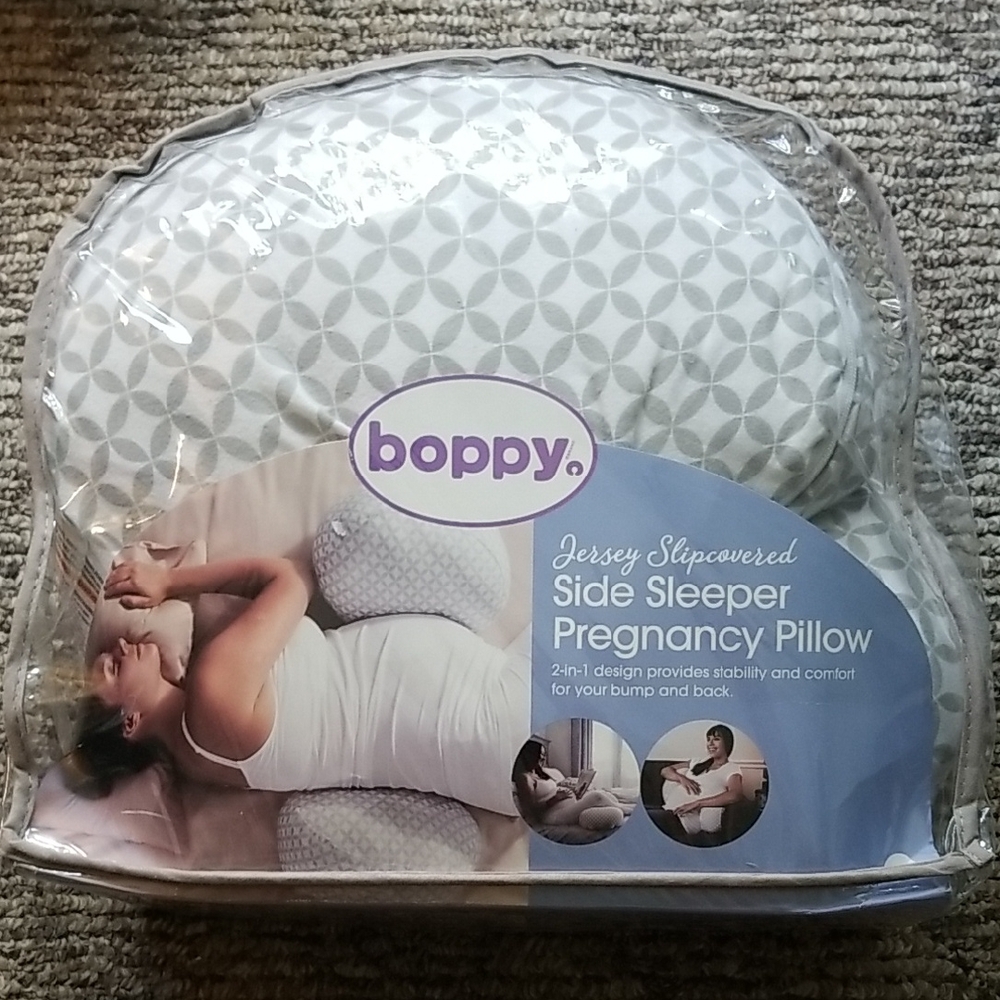 Boppy Gray C-Shaped Pregnancy Pillow